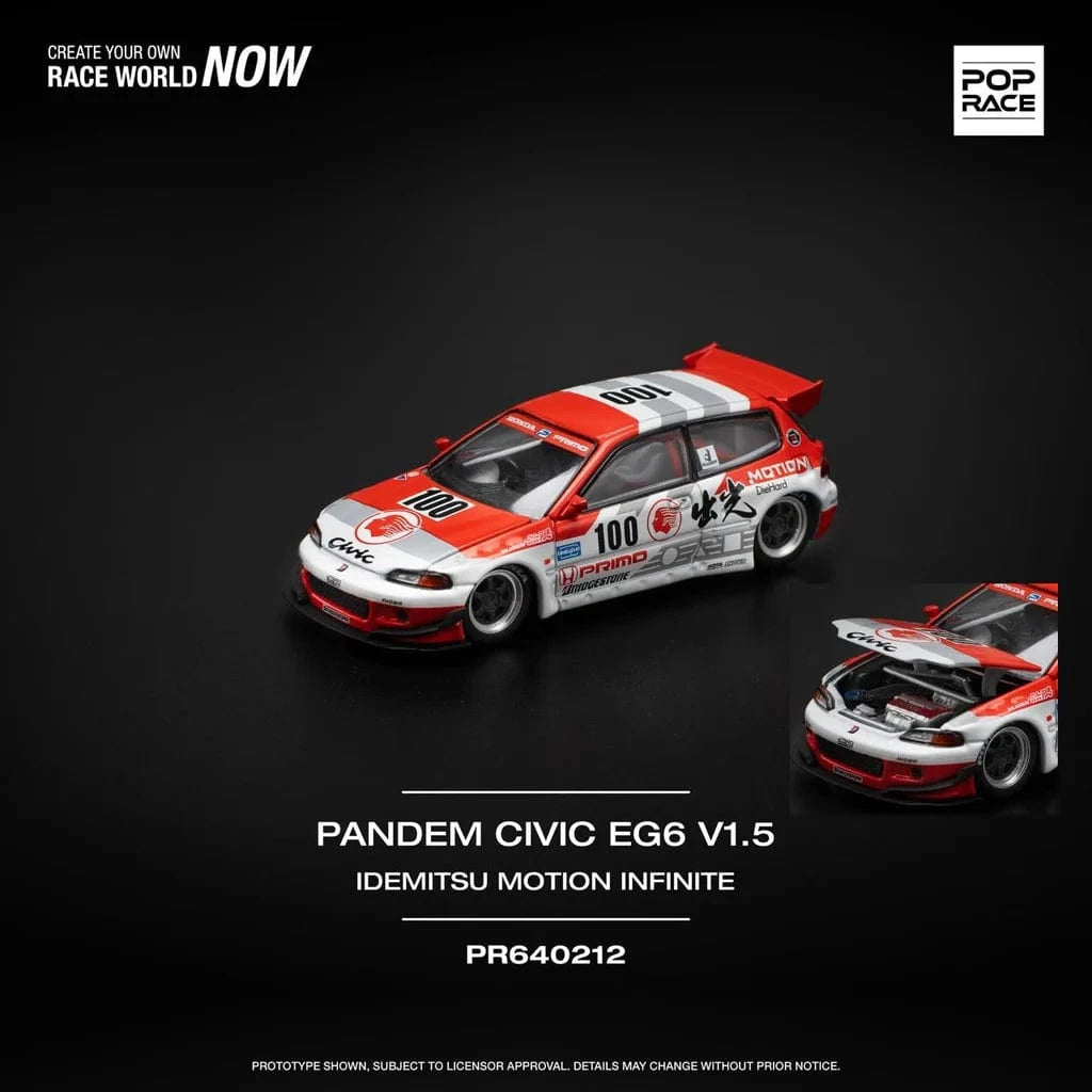 Honda Civic Pandem EG6 v1.5 Idemitsu Motion Infinite Pop Race 1/64