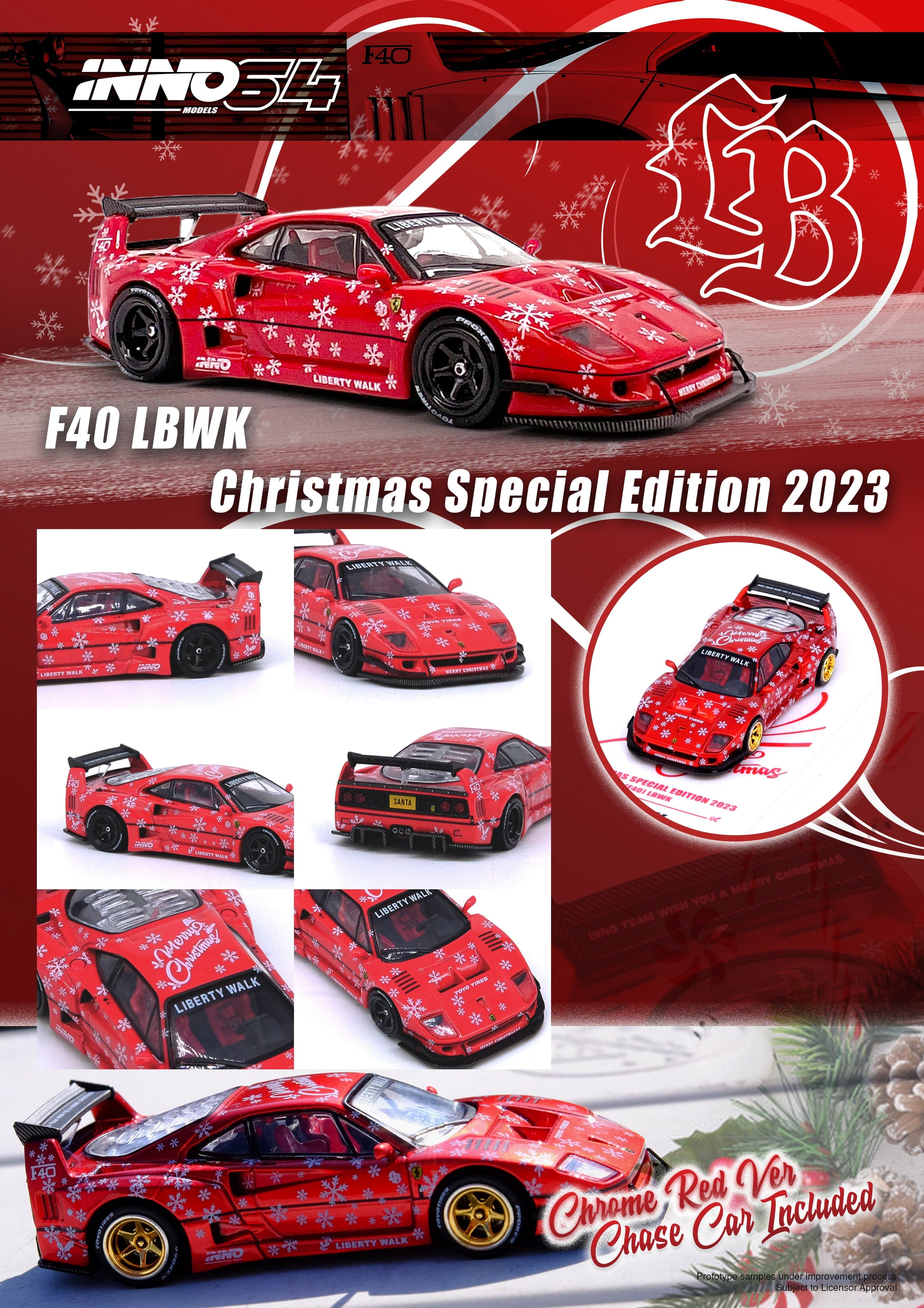 INNO Models(イノモデル) 1/64 LB-WORKS F40 2023クリスマス限定モデル ガリバー