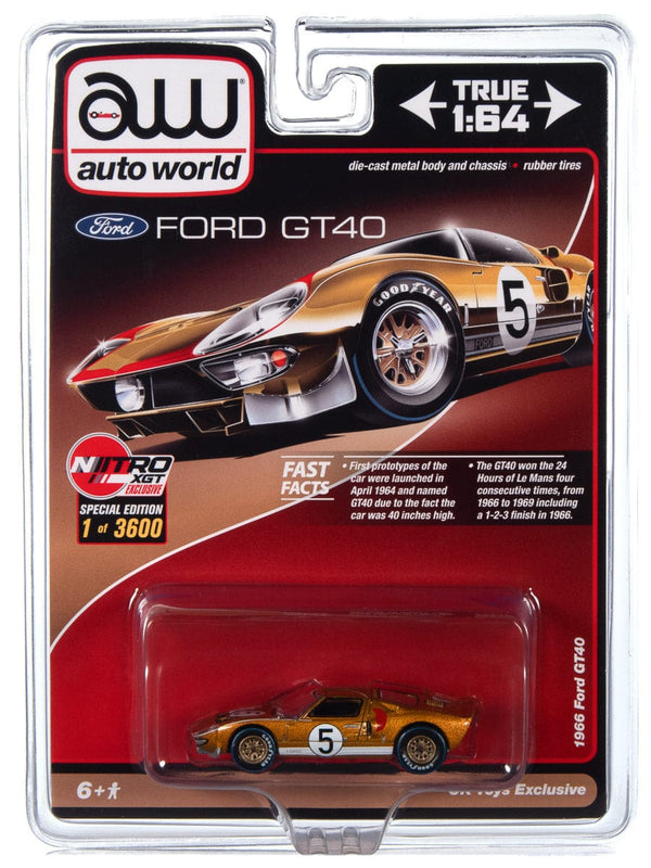 Ford GT40 Niitro XGT Exclusive Gold limited edition Auto World 1/64 scale diecast car