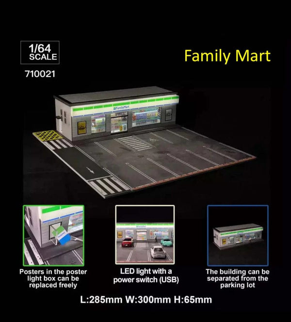 Family Mart Convenience Store Diorama set 1/64 scale