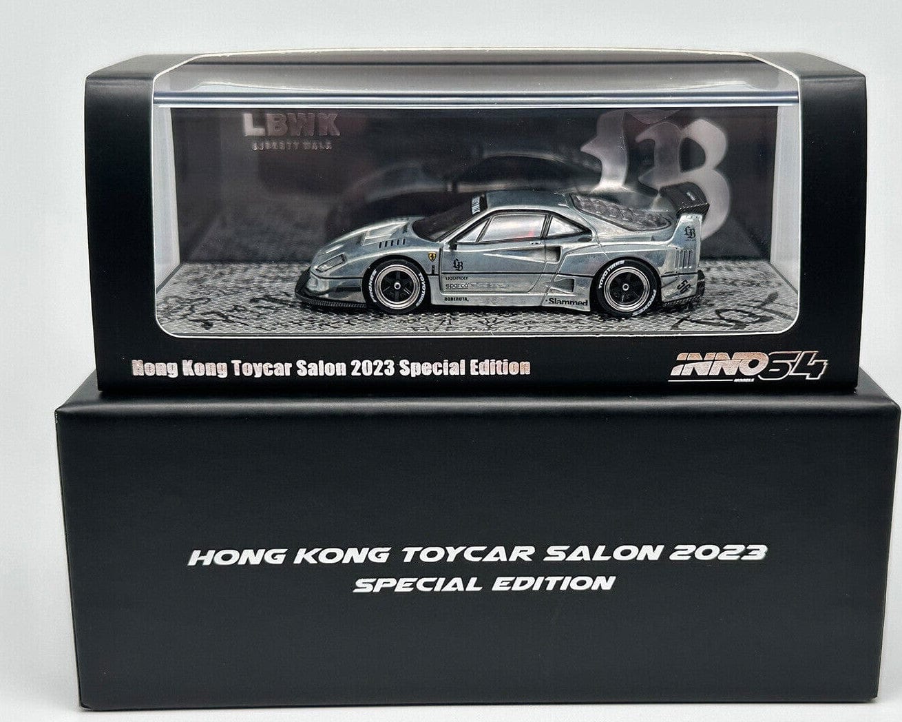 Chase Model Ferrari F40 LBWK Matte Black Hong Kong Toycar Salon