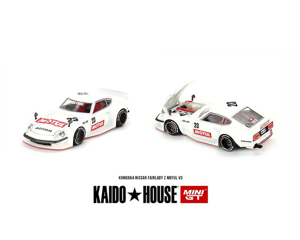 Kaido House Mini GT Fairlady Z Motul V3 White Limited Edition 1/64 scale KHMG064