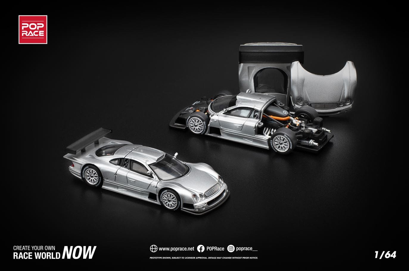 1/18 Maisto Mercedes-Benz CLK GTR Street Version (Black