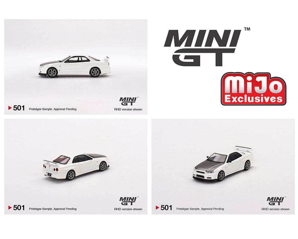 Nissan Skyline GT-R (R34) V-Spec II N1 White Mini GT 1/64 scale – Hanz  Driven