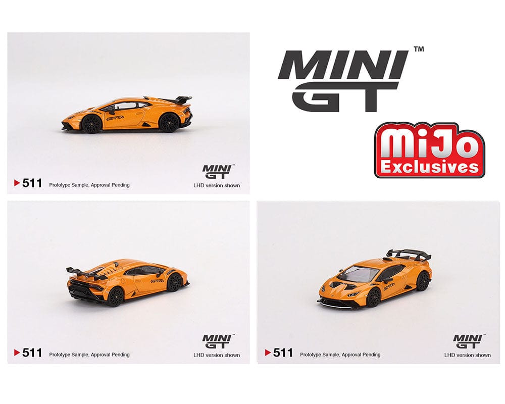 Lamborghini Huracan STO Arancio Borealis Orange Mini GT 1/64 scale