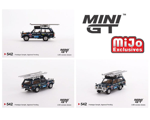 Range Rover 1971 British Trans-Americas Expedition (VXC-868K) Blue  Mini GT 1:64