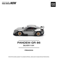 Toyota Pandem GR86 Silver Pop Race 1/64 scale