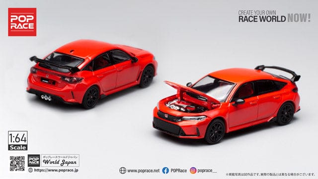 Honda Civic Type-R FL5 Red Pop Race 1/64 scale diecast car