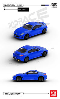 Subaru BRZ WR Blue Pop Race 1/64 scale diecast