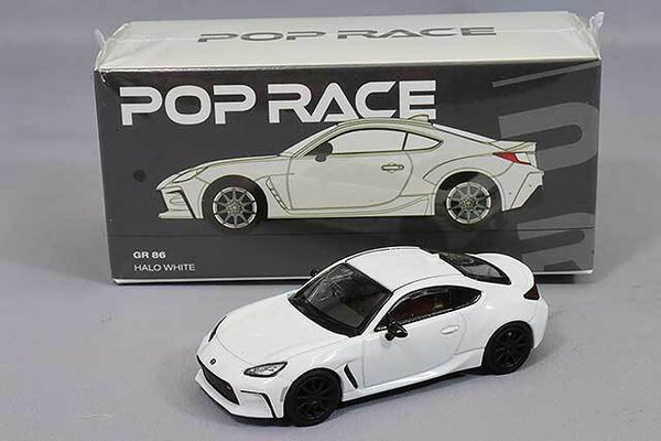 Toyota GR86 Halo White Pop Race 1/64 scale diecast