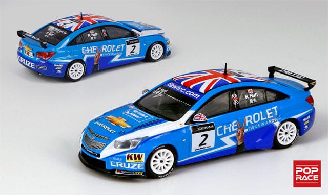 Chevrolet Cruze WTCC No. 2 FIA World Touring Car Championship WTCC Macau 2011 Rob Huff  Pop Race 1/64 scale