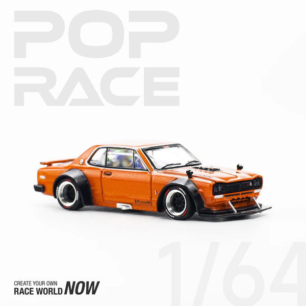 Skyline GT-R V8 Drift (Hakosuka) Orange 1/64 Pop Race