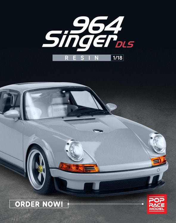 Porsche Singer Grey 1/18 scale by Pop Race