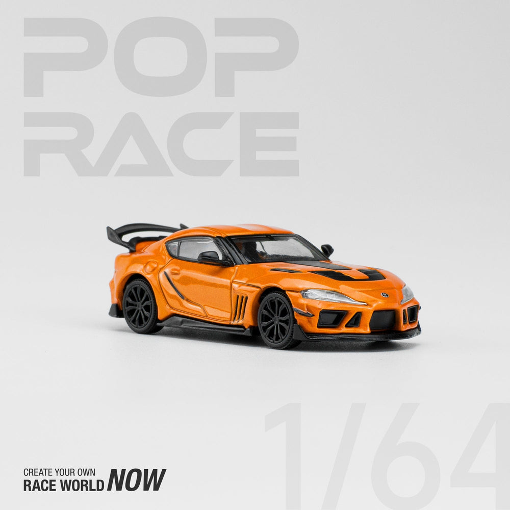 Toyota Supra Darwin Pro 66G NWB Orange 1/64 scale Pop Race Hanz Driven