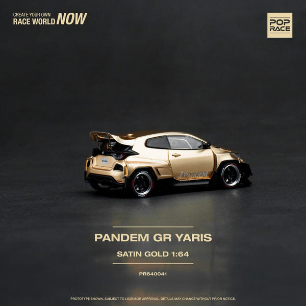 Toyota Pandem GR Yaris Satin Gold Pop Race 1/64 scale