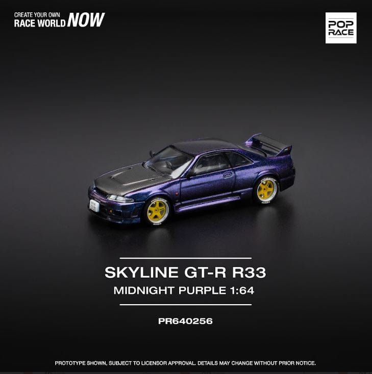 (Pre-order) Nissan Skyline GT-R R33 Nismo Midnight Purple Pop Race 1/64 scale