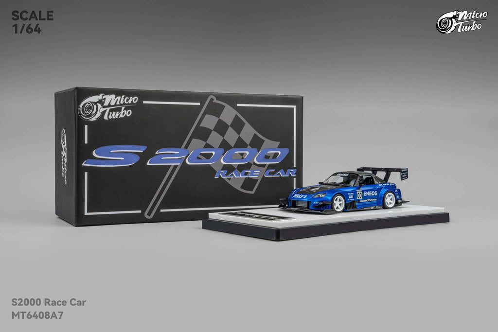 Custom Honda S2000 Racing Candy Blue Micro Turbo 1/64 scale – Hanz Driven
