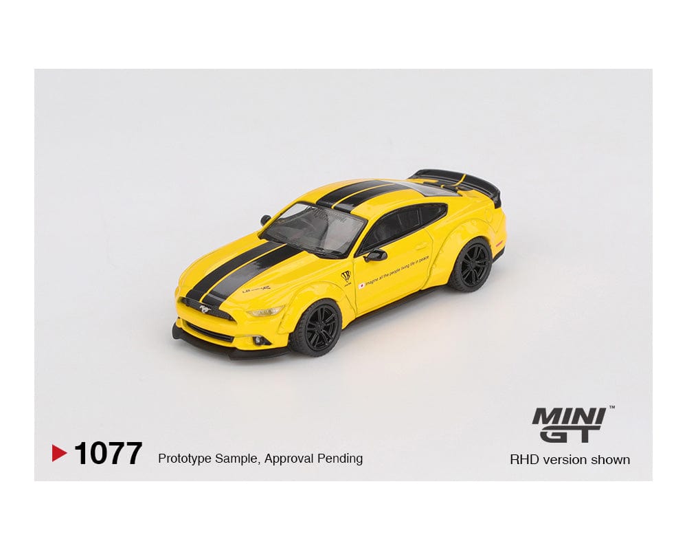 Pre-order) Mustang LB Works Ford Mustang Yellow Mini GT 1/64 scale