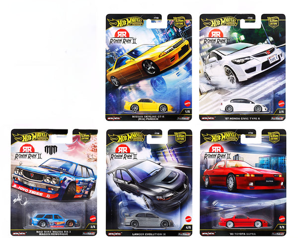 Hot Wheels Car Culture 2024 M Case Ronin Run II (5 car set) 1/64 scale