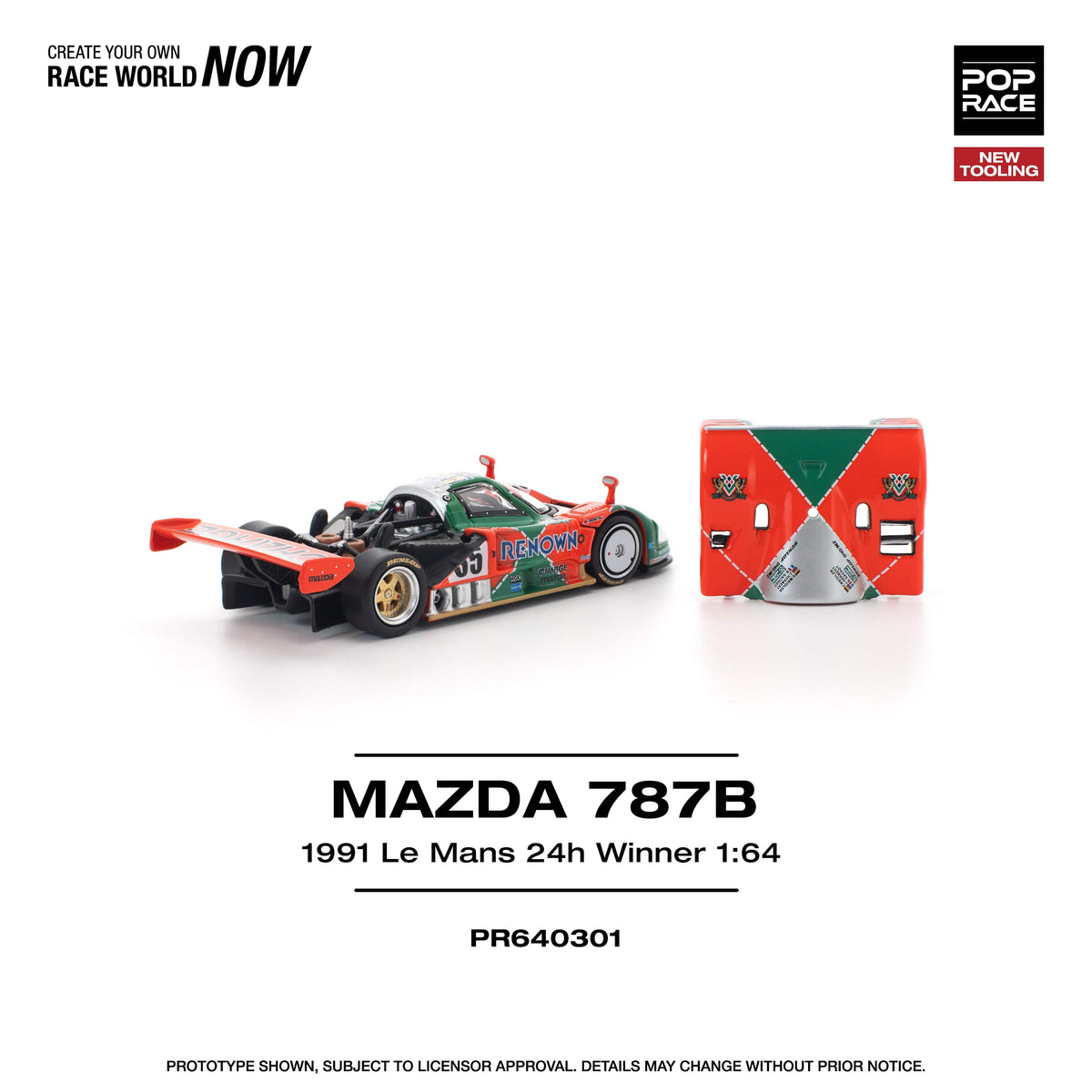 (Pre-order) Mazda 787B 1991 Le Mans 24h Winner 1/64 Pop Race