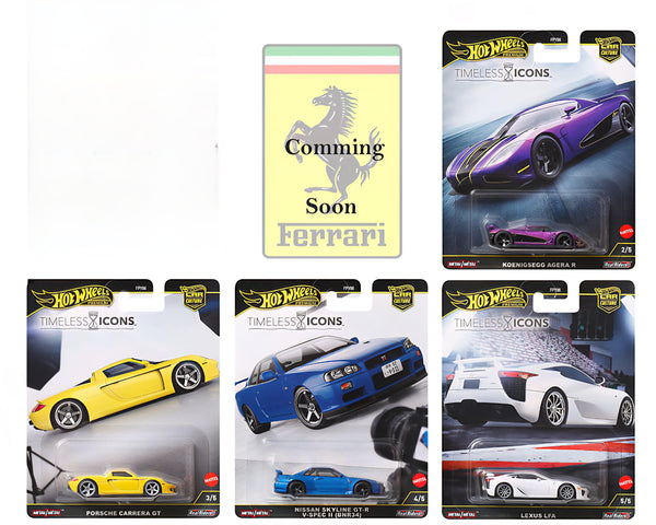 Hot Wheels Car Culture 2025 N Case Timeless Icons Assortment (5 car set) 1/64 scale