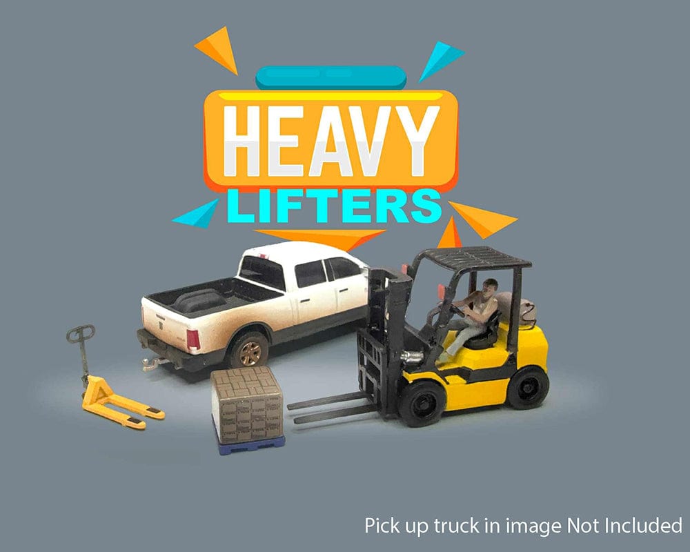 American Diorama 1:64 Figures Heavy Lifters Forklift Set