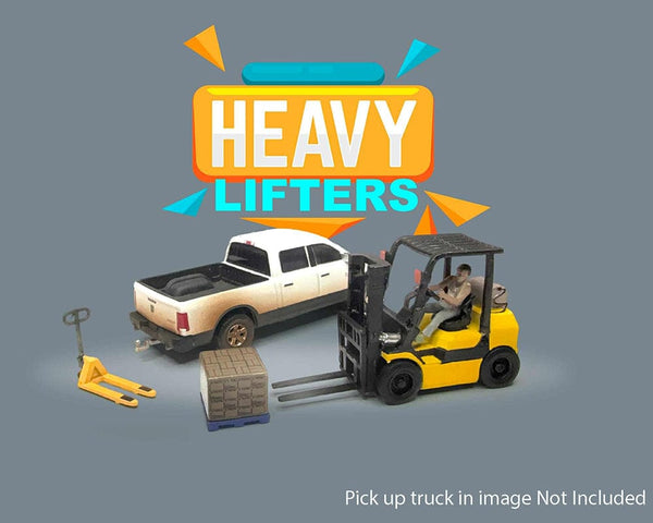 American Diorama 1:64 Figures Heavy Lifters Forklift Set