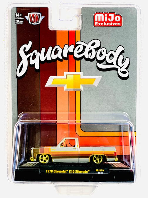 Chase M2 Machines 1:64 1978 Chevrolet C10 Silverado Squarebody Pickup Truck Cool Grey