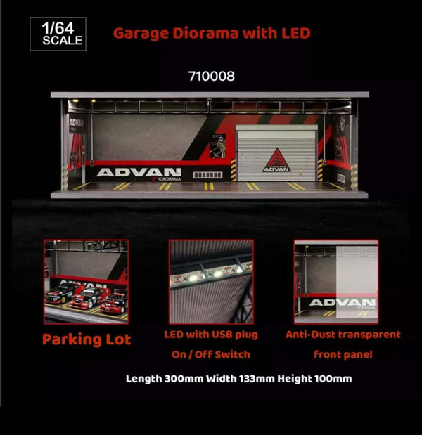 Advan Garage 1/64 Diorama G-Fans stackable