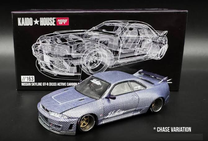 Chase Nissan Skyline GT-R R33 Active Carbon R V2 – Purple Carbon Kaido House 1:64