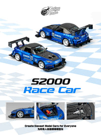 Custom Honda S2000 Racing Candy Blue Micro Turbo 1/64 scale