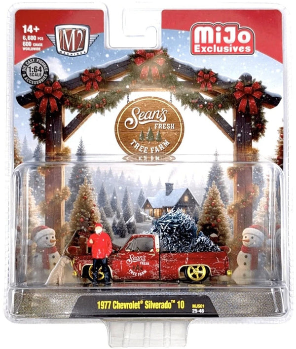 Chase Diorama Sean’s Fresh Tree Farm 1977 Chevrolet Silverado 10 with Sean Figure & Dog chase