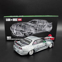 Chase Nissan Skyline GT-R R33 Imai Racing V1 Green Kaido House Mini GT 1/64