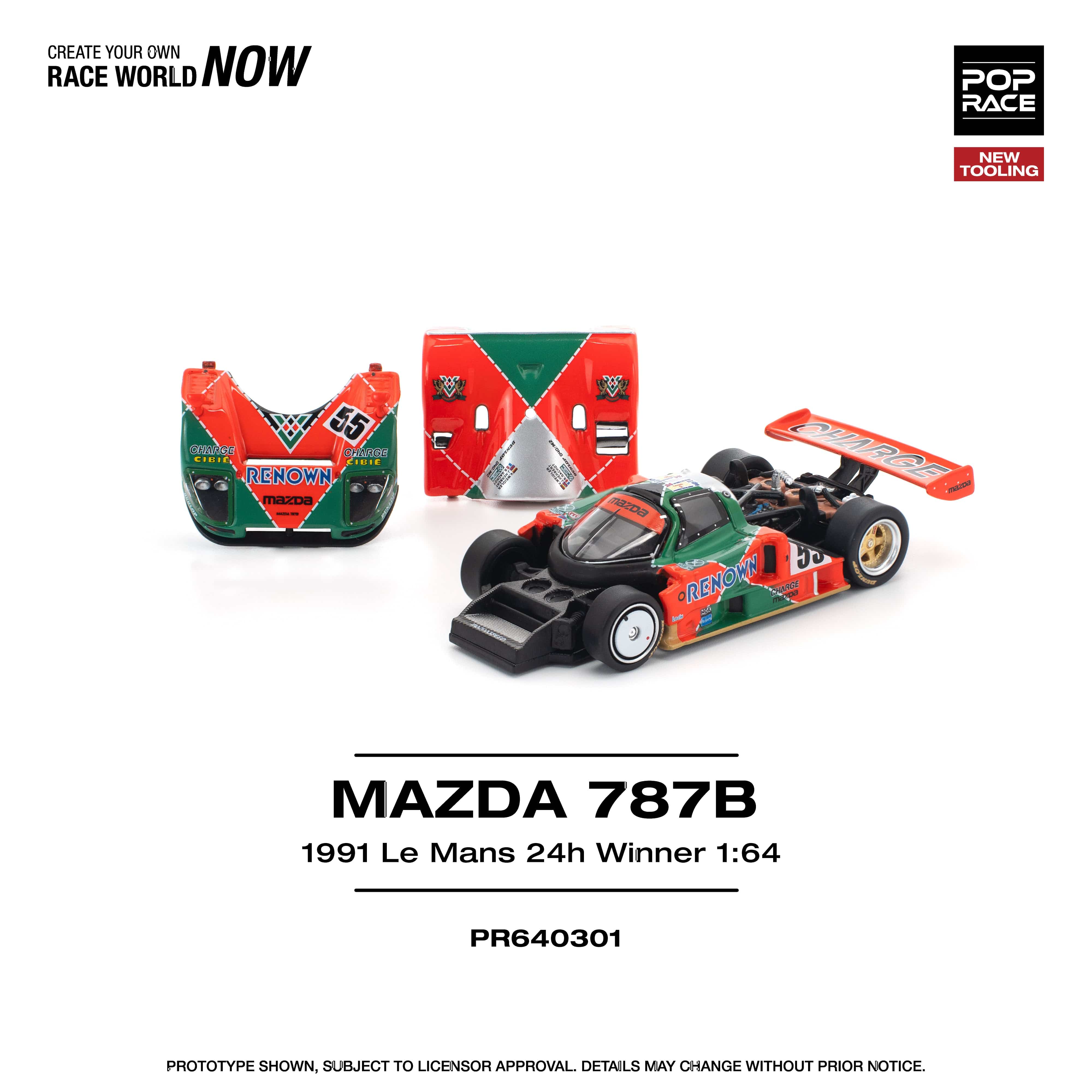 京商オリジナル1/12 MAZDA 787B #55 LE MANS 1991 1/12 Kyosho Mazda 787B No.55 Resin Car Model - LIVECARMODEL.com