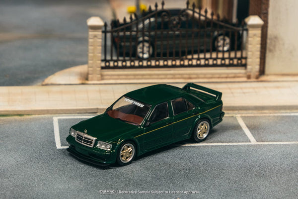 Mercedes-Benz 190E 2.5-16 EVO 1 TOYO TIRES Dark Green Tarmac Works 1/64 scale