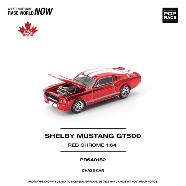 Chase Ford Shelby Mustang GT500 Red Canada edition 1/64 scale Pop Race