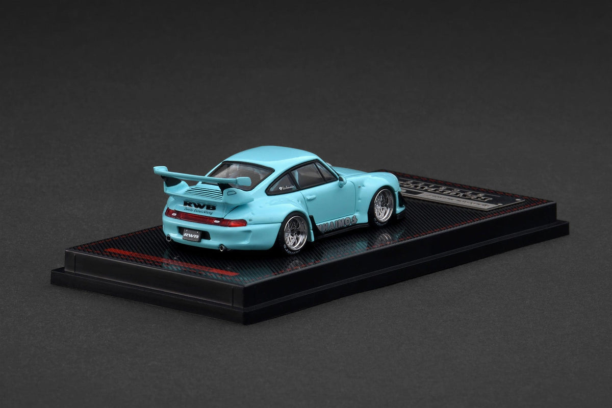 (Pre-order) Porsche RWB 993 Blue Green Ignition Model 1/64 scale