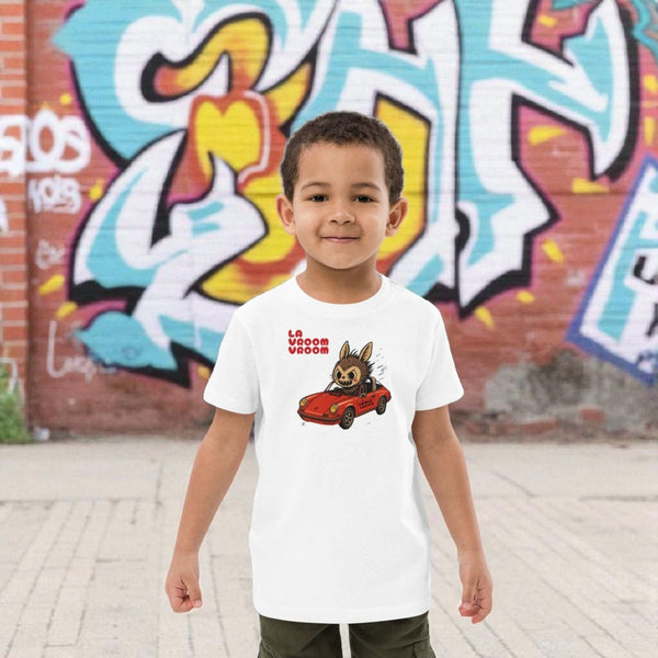 La Vroom Vroom Porsche Targa Organic cotton kids Labubu t-shirt