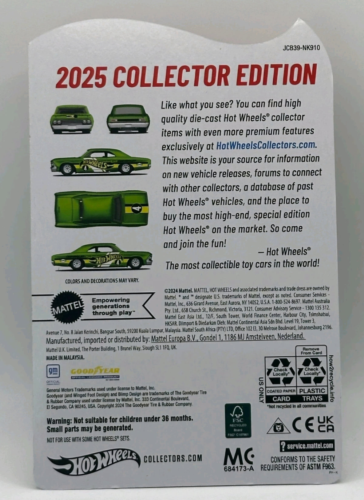 2025 Hot Wheels Mail In Collector Edition '66 Chevelle