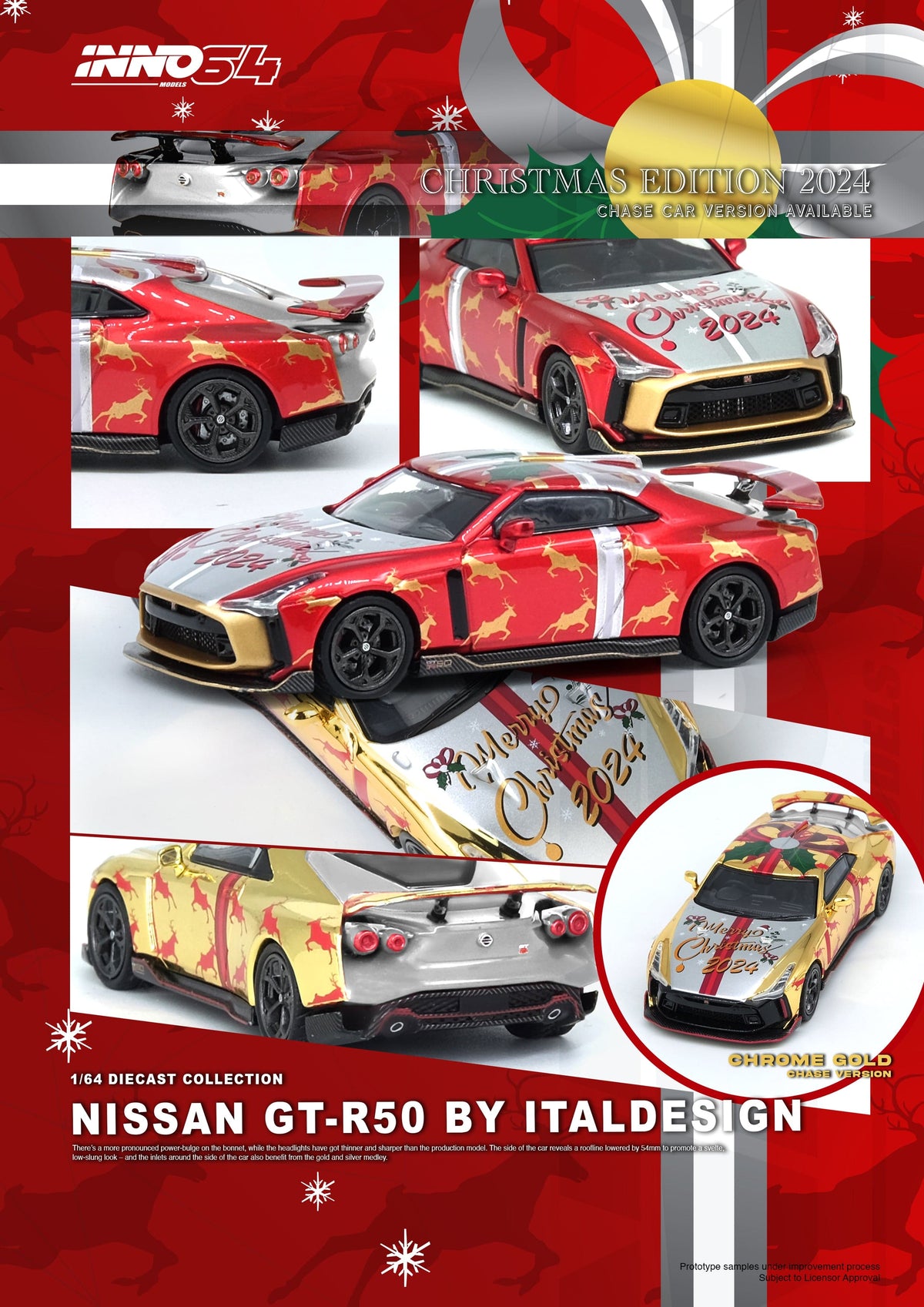 Nissan GT-R50 Christmas Limited edition Inno64 1/64 scale (pre-order)