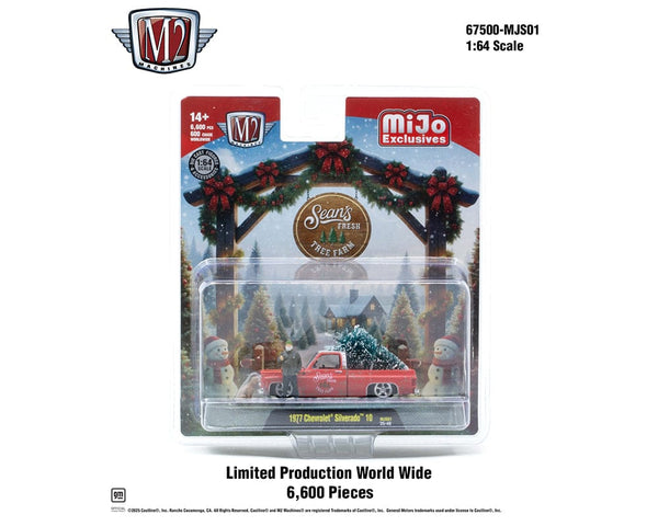 Diorama Sean’s Fresh Tree Farm 1977 Chevrolet Silverado 10 with Sean Figure & Dog