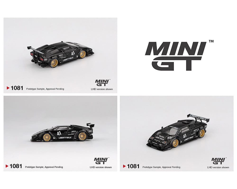 Pre-order) Lamborghini Countach LB-WORKS Black Mini GT 1/64 scale