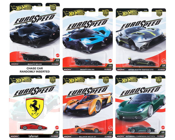 Hot Wheels Car Culture 2025 L Case Euro Speed (5 car set) 1/64 scale