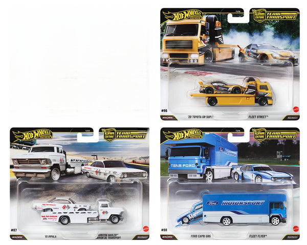 Hot Wheels Team Transport 2025 J Case 3x Car set