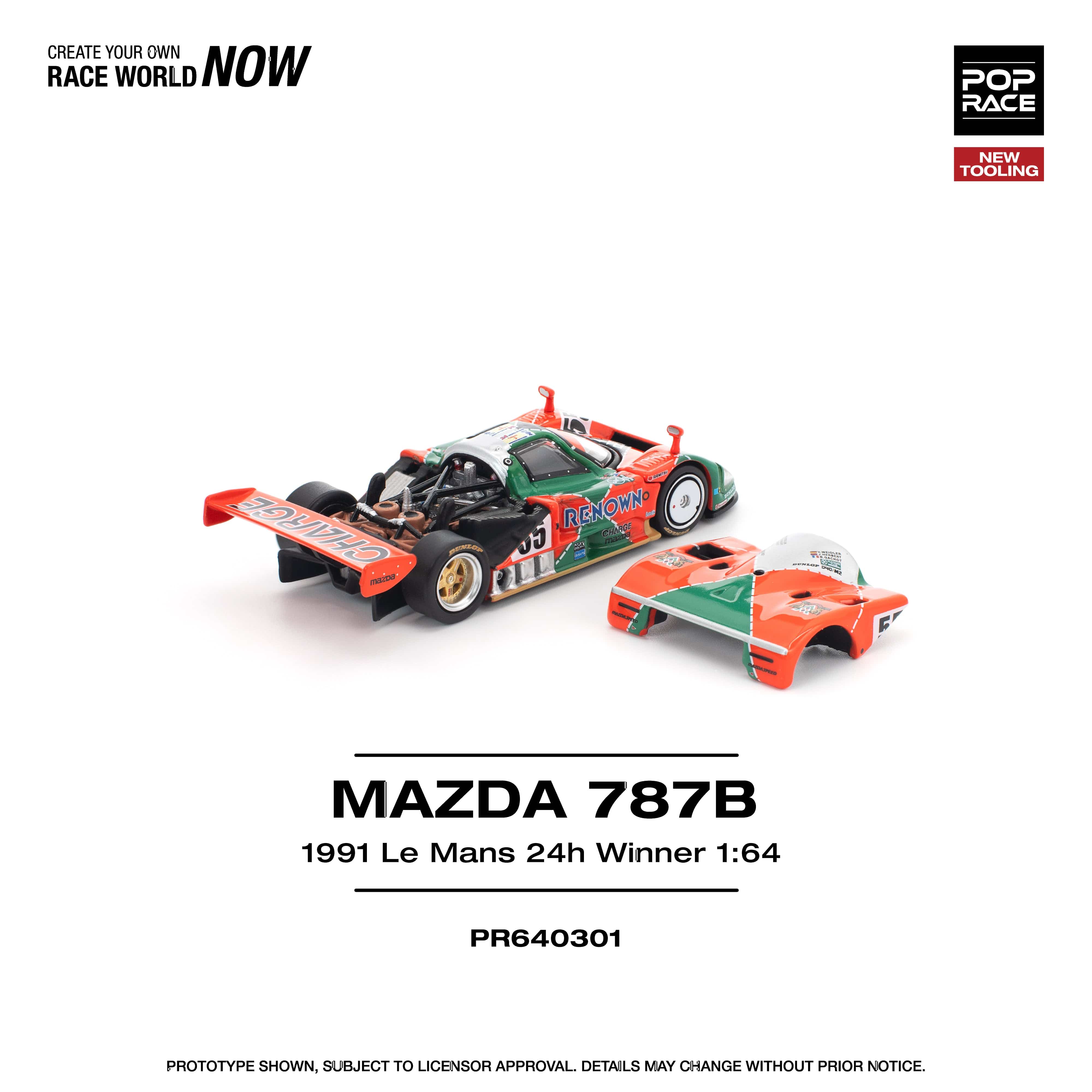 달ページ Pre-order) Mazda 787B 1991 Le Mans 24h Winner 1/64 Pop Race – Hanz