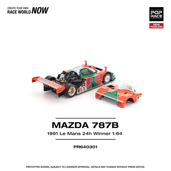 Pre-order) Mazda 787B 1991 Le Mans 24h Winner 1/64 Pop Race – Hanz