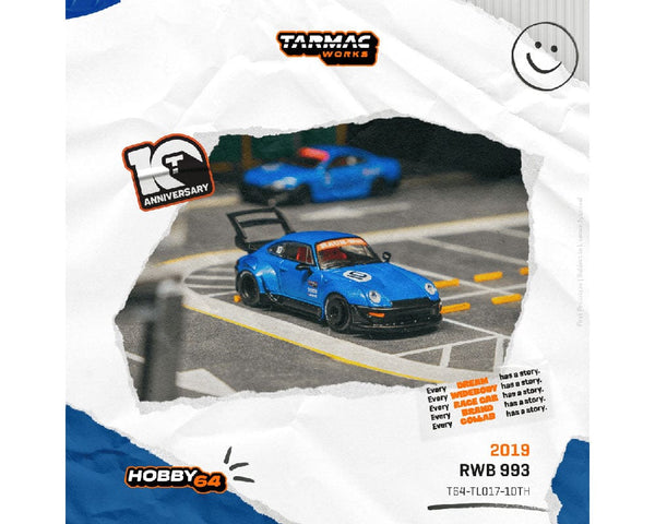 Porsche RWB 993 10th Anniversary Tarmac Works 1/64