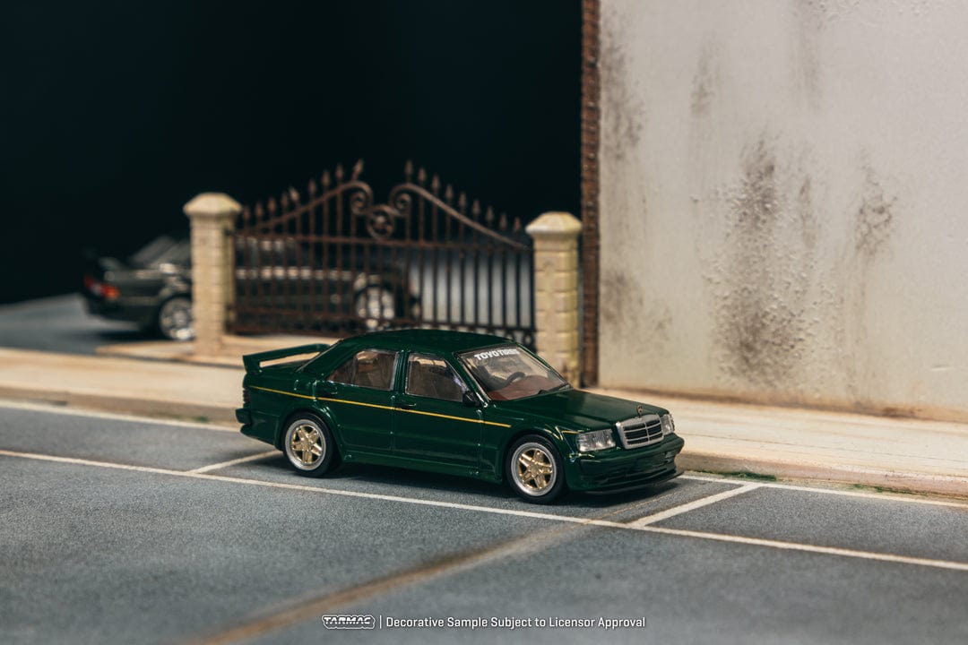 Mercedes-Benz 190E 2.5-16 EVO 1 TOYO TIRES Dark Green Tarmac Works 1/64 scale