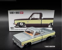 Chase Chevrolet Silverado Vintage Spec V1 Two Tone Brown Cream Kaido House Mini GT KHMG145 1/64 scale