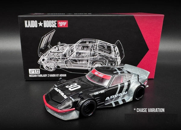 Chase Kaido House x Mini GT 1:64 Nissan Fairlady Z Kaido GT ADVAN Black 1:64